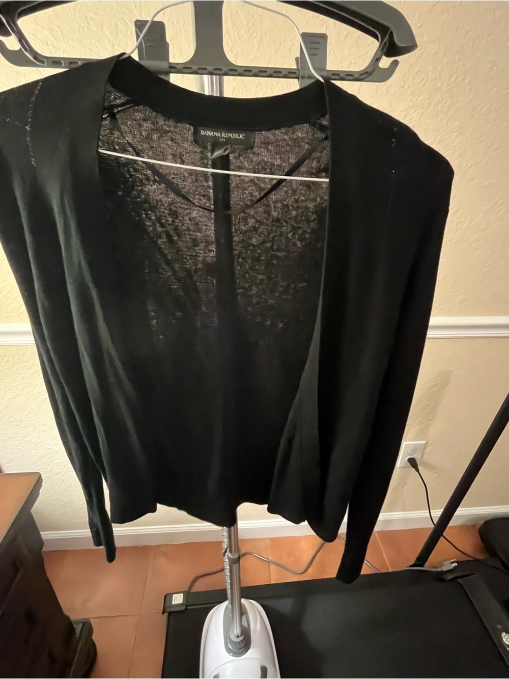 Banana Republic Black Lightweight Open-Front Cardigan